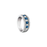 Belle Époque Anillo with Blue Sapphires and Diamonds