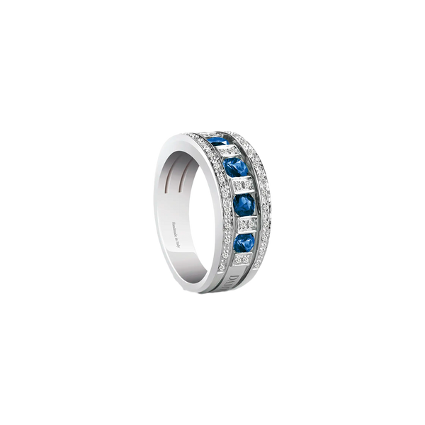 Belle Époque Anillo with Blue Sapphires and Diamonds