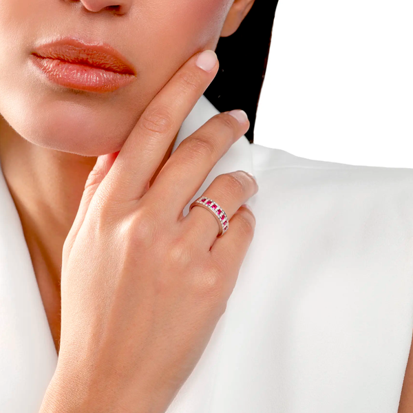 Belle Époque Anillo with Rubies and Diamonds