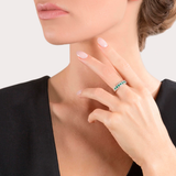 Belle Époque Anillo with Emeralds and Diamonds