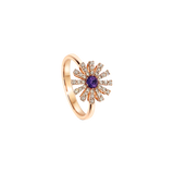 Anillo Margherita with Amethyst & Brown Diamonds