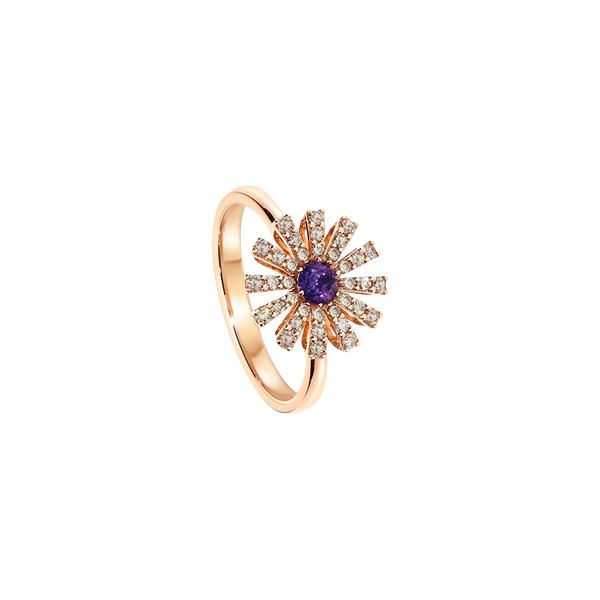 Margherita Anillo with Amethyst & Brown Diamonds