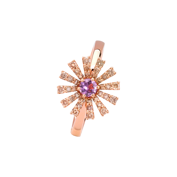 Margherita Anillo with Amethyst & Brown Diamonds