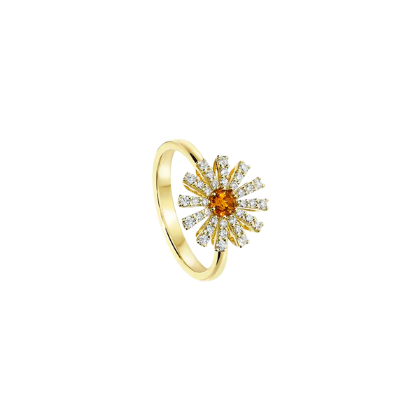 Margherita Anillo with Citrine Quartz & Diamonds