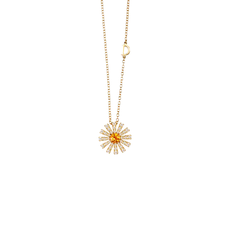 Margherita Collar with Citrine Quartz & Diamonds