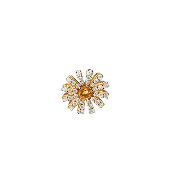 Margherita Pendientes with Citrine Quartz & Diamonds