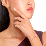 Margherita Pendientes with Citrine Quartz & Diamonds