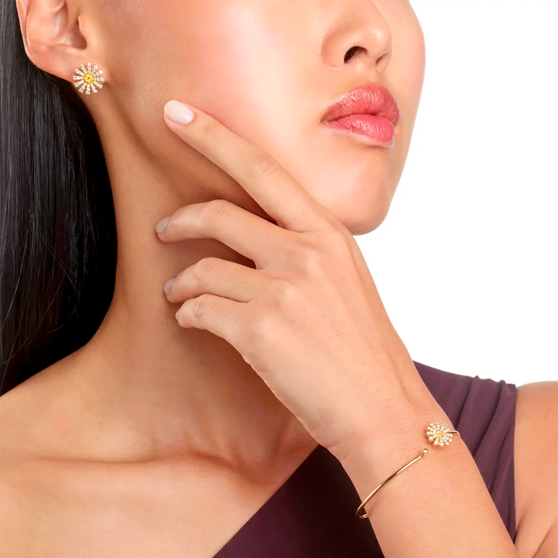 Margherita Pendientes with Citrine Quartz & Diamonds