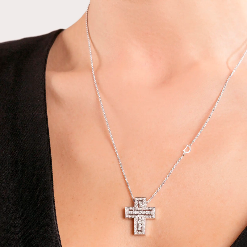 Belle Époque Cross Collar with Diamonds