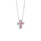 Belle Époque Cross Collar with Rubies & Diamonds 23×19 mm