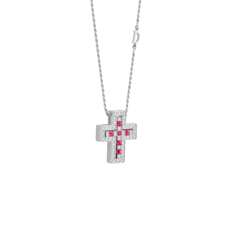 Belle Époque Cross Collar with Rubies & Diamonds
