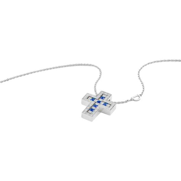 Belle Époque Cross Collar with Sapphires & Diamonds