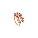 Anillo Mimosa with White and Brown Diamonds Oro Rosa