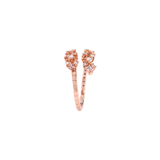 Anillo Mimosa with White and Brown Diamonds Oro Rosa