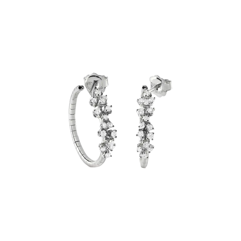 Mimosa Pendientes with Diamonds