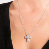 Belle Époque Cross Collar with Diamonds 19x16 mm