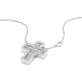 Belle Époque Cross Collar with Diamonds 14×12 mm