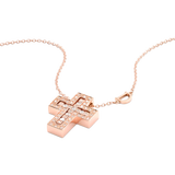 Belle Époque Cross Collar with Diamonds 14×12 mm