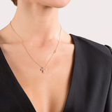 Belle Époque Cross Collar with Diamonds 14×12 mm