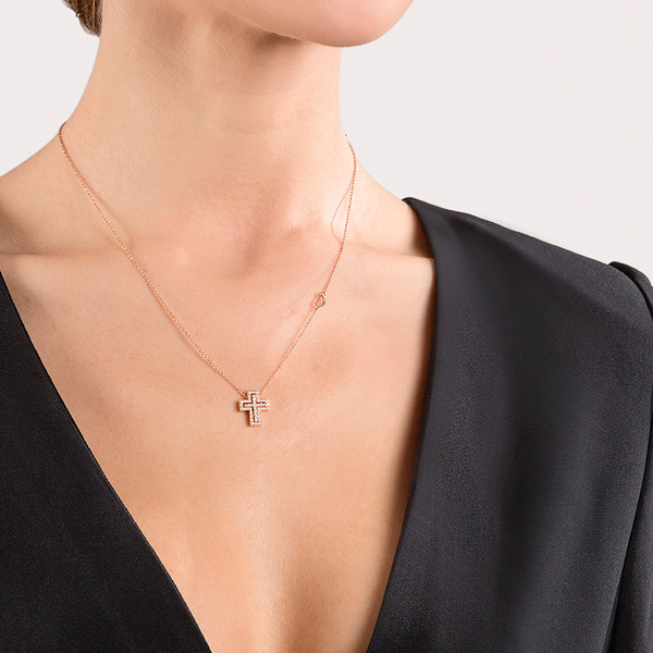 Belle Époque Cross Collar with Diamonds