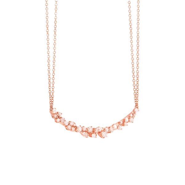 Mimosa Collar with White and Brown Diamonds