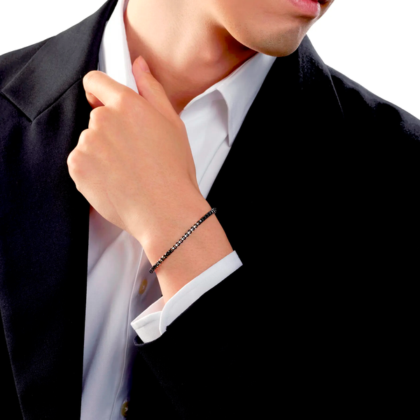 Timeless Brazalete with Black Diamonds