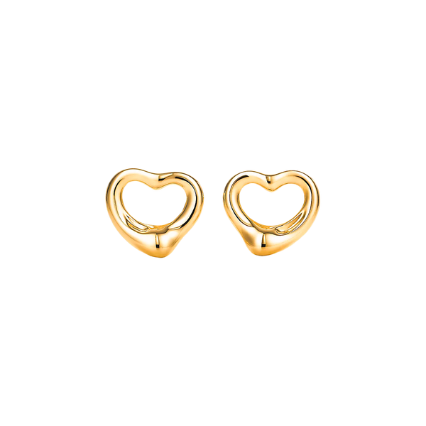 Elsa Peretti Pendientes Open Heart 11mm Yellow Gold