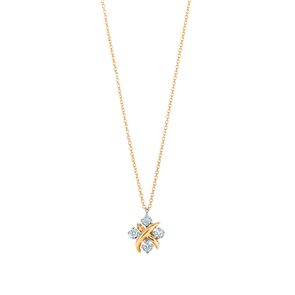 Tiffany by Jean Schlumberger Colgante Lynn Yellow Gold & Diamonds in Silver