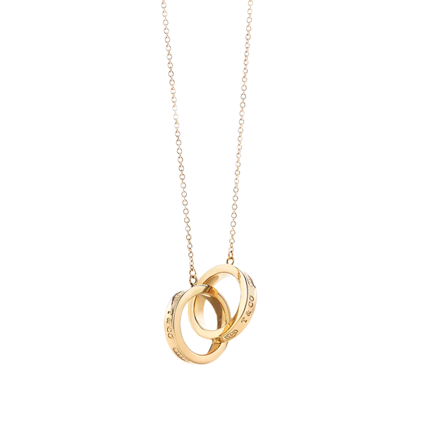 Tiffany 1837 Colgante Interlocking Cicles Small Yellow Gold