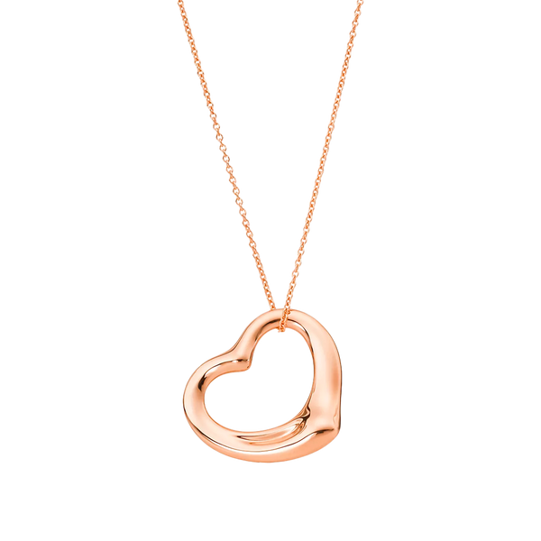 Elsa Peretti Colgante Open Heart 22mm Rose Gold