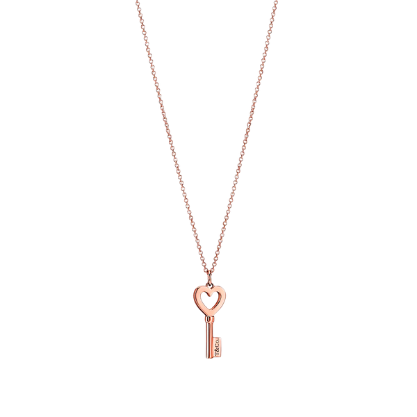 Tiffany Keys Colgante Heart Key Mini Rose Gold