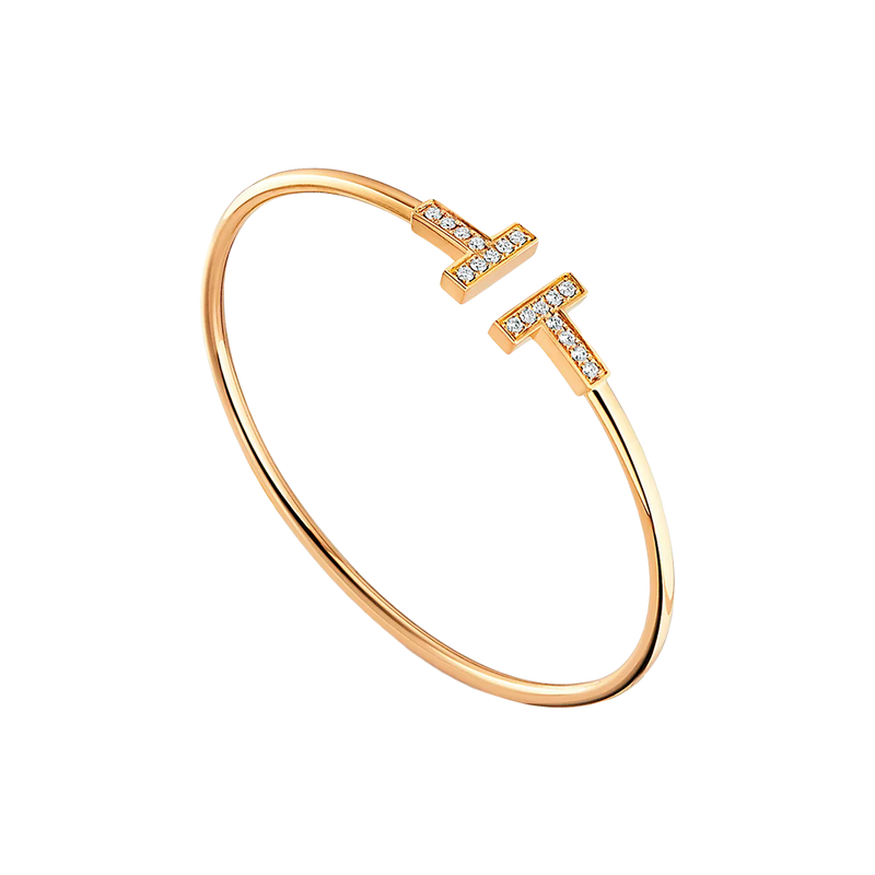 Tiffany T Brazalete Diamond Wire Yellow Gold