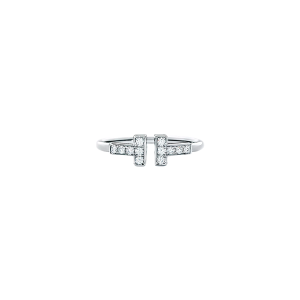 Tiffany T Anillo Wire White Gold & Diamonds