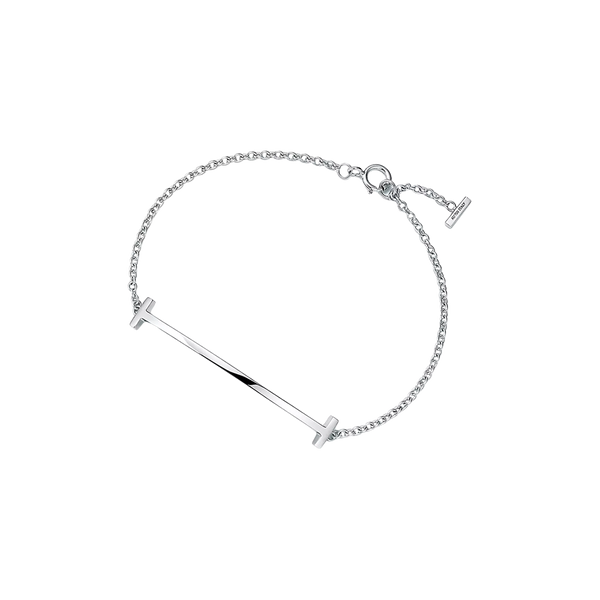 Tiffany T Brazalete Smile Small White Gold