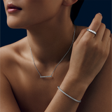 Collar Ice Cube Oro Blanco