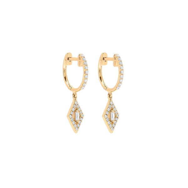 Gold and Diamond Délicatesse Hoop Earrings