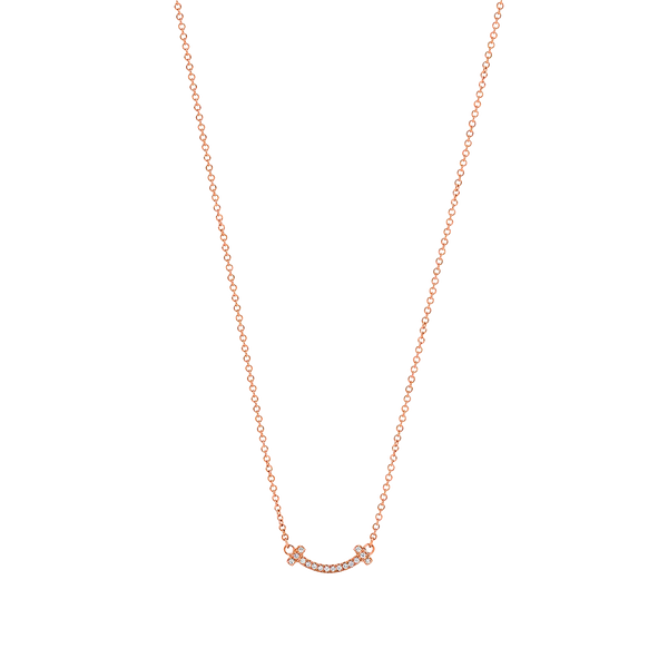 Tiffany T Colgante Smile Mini Rose Gold & Diamonds