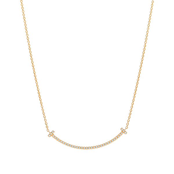 Tiffany T Colgante Smile Yellow Gold & Diamonds