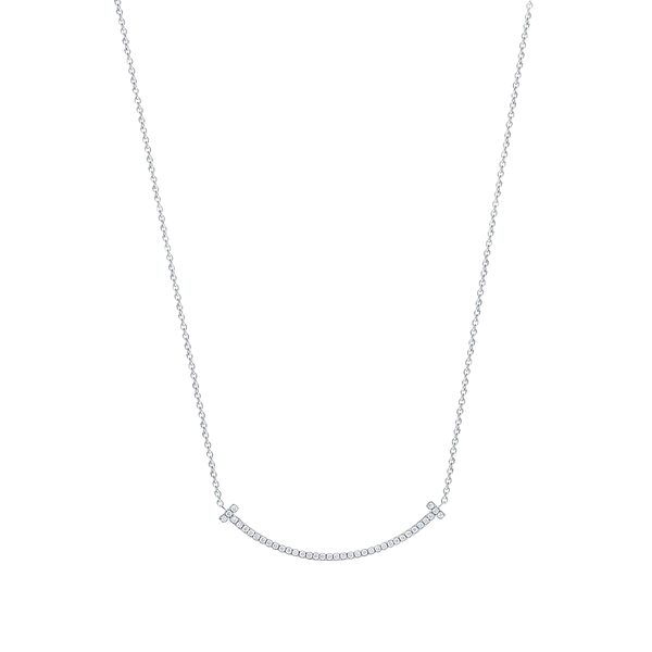 Tiffany T Colgante Smile White Gold & Diamonds