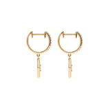 Gold and Diamond Délicatesse Hoop Earrings