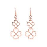 Aretes Happy Clover Oro Rosa