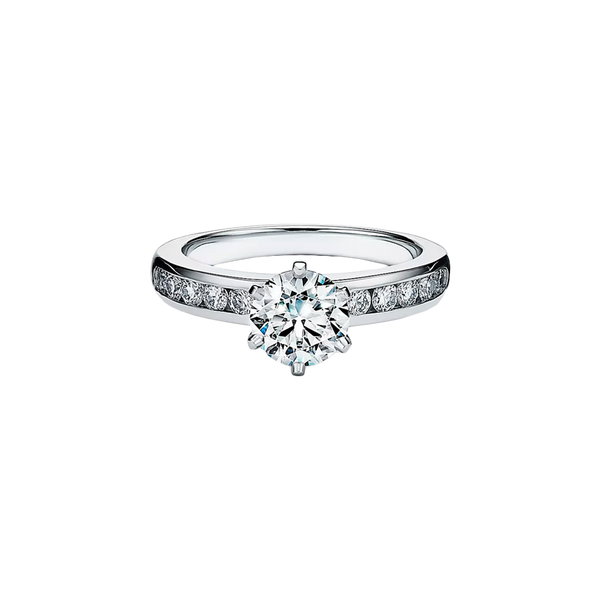 Tiffany Setting Anillo de Compromiso Platinum