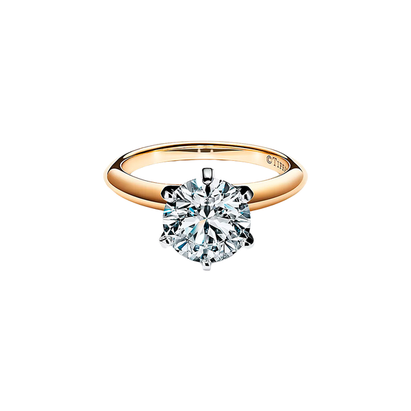 Tiffany Setting Anillo de Compromiso Yellow Gold