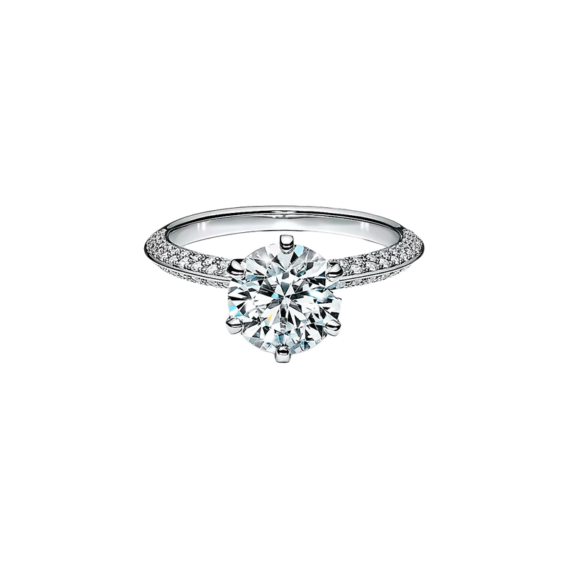 Tiffany Setting Anillo de Compromiso Platinum