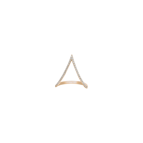 Gold and Diamond Graphique V Phalanx Ring