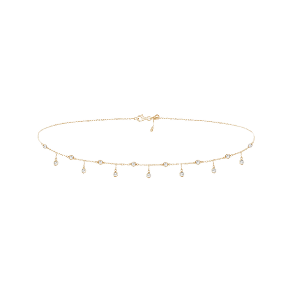 Gold and Diamond Gypsy Choker