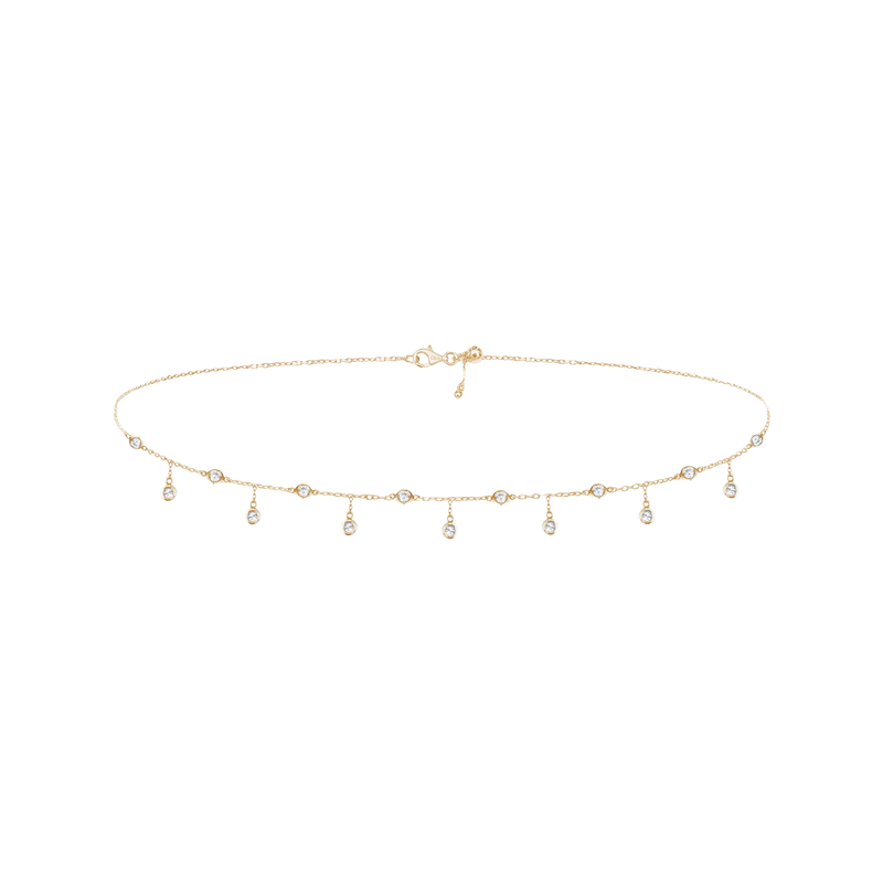 Gold and Diamond Gypsy Choker