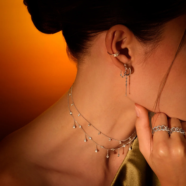 Gold and Diamond Gypsy Choker