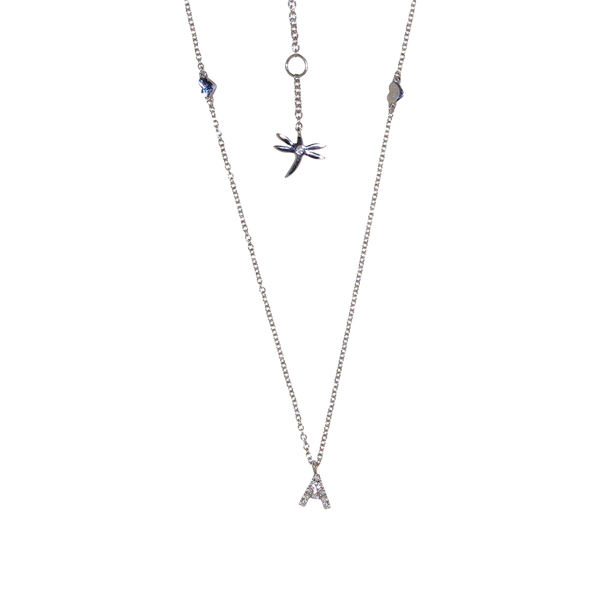 Madame Colgante with Diamond Letter A