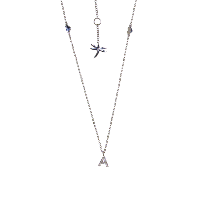 Madame Colgante with Diamond Letter A